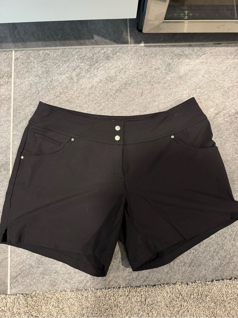 Women’s Black Stretch Golf Shorts - Classic Casual